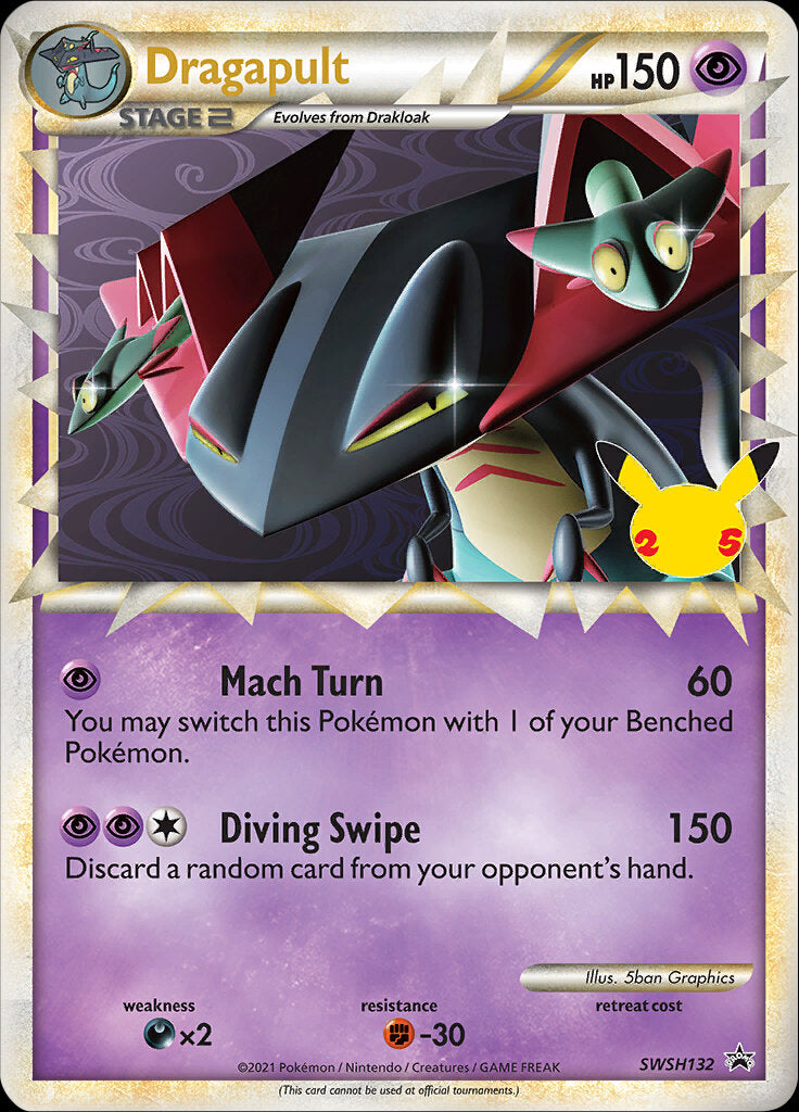 Dragapult (SWSH132) (Celebrations) [Sword & Shield: Black Star Promos] | Local Legends