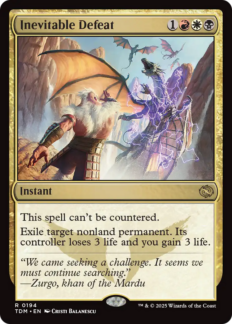 Inevitable Defeat [Tarkir: Dragonstorm] | Local Legends