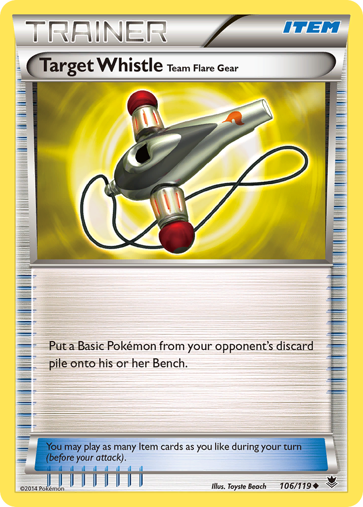 Target Whistle Team Flare Gear (106/119) [XY: Phantom Forces] | Local Legends