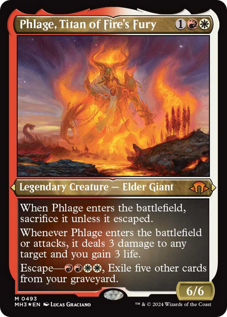Phlage, Titan of Fire's Fury (Foil Etched) [Modern Horizons 3] | Local Legends