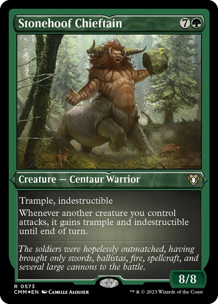 Stonehoof Chieftain (Foil Etched) [Commander Masters] | Local Legends
