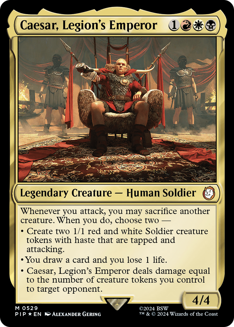 Caesar, Legion's Emperor (Surge Foil) [Fallout] | Golgari Games