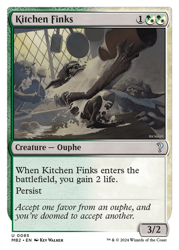 Kitchen Finks (White Border) [Mystery Booster 2] | Golgari Games