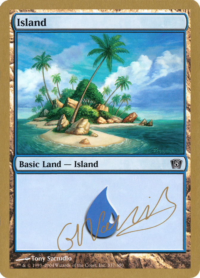 Island (gn337) (Gabriel Nassif) [World Championship Decks 2004] | Golgari Games