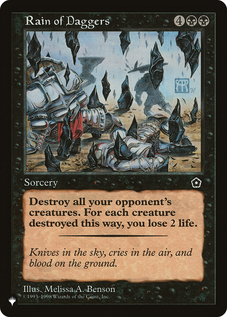 Rain of Daggers [The List] | Local Legends