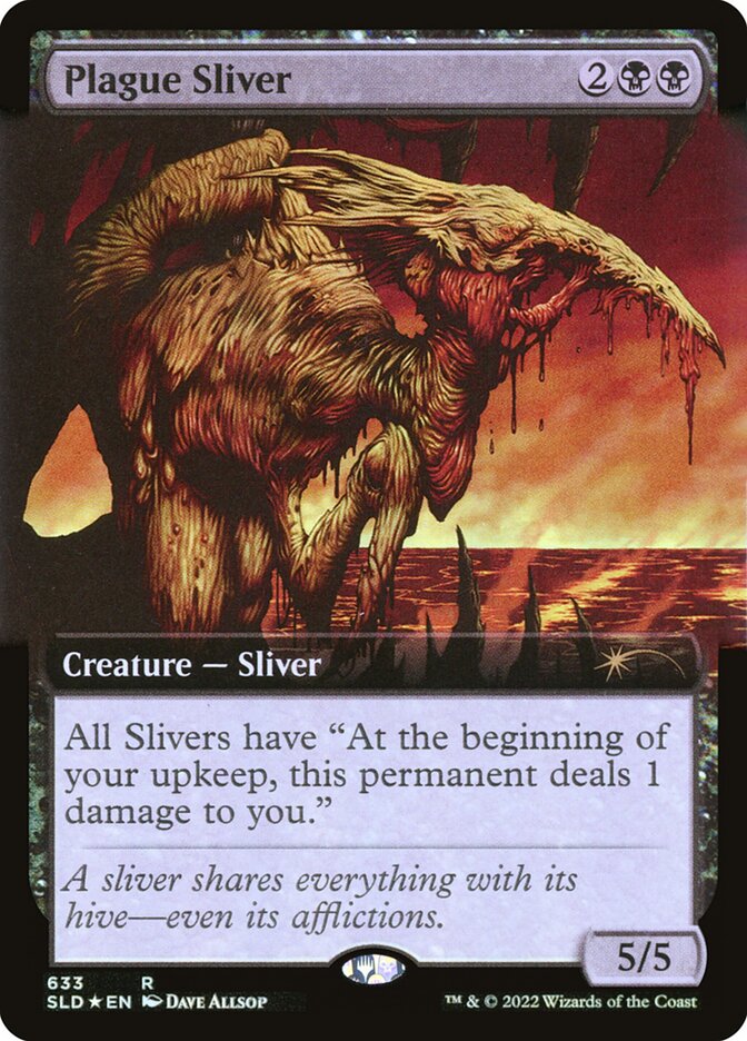 Plague Sliver (Extended Art) (Step-and-Compleat Foil) [Secret Lair Drop Promos] | Local Legends