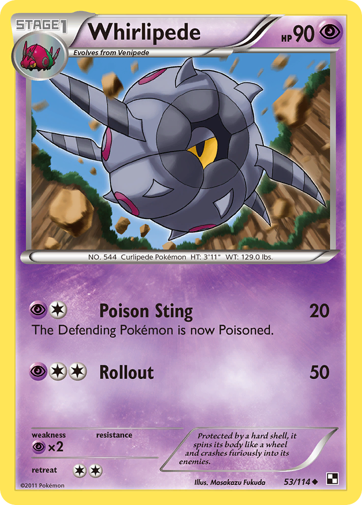 Whirlipede (53/114) [Black & White: Base Set] | Local Legends