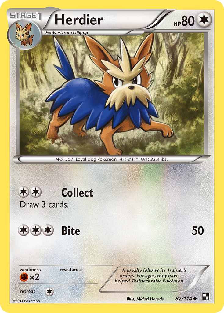 Herdier (82/114) [Black & White: Base Set] | Local Legends