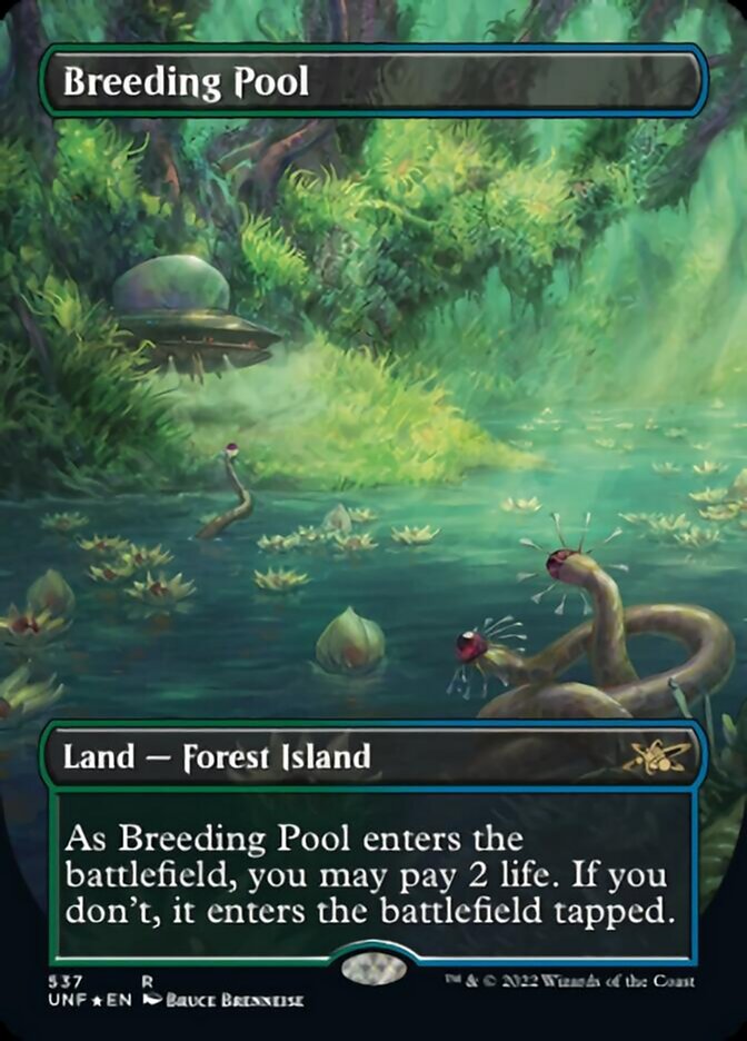 Breeding Pool (Borderless) (Galaxy Foil) [Unfinity] | Golgari Games