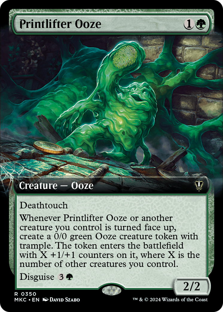 Printlifter Ooze (Extended Art) [Murders at Karlov Manor Commander] | Local Legends