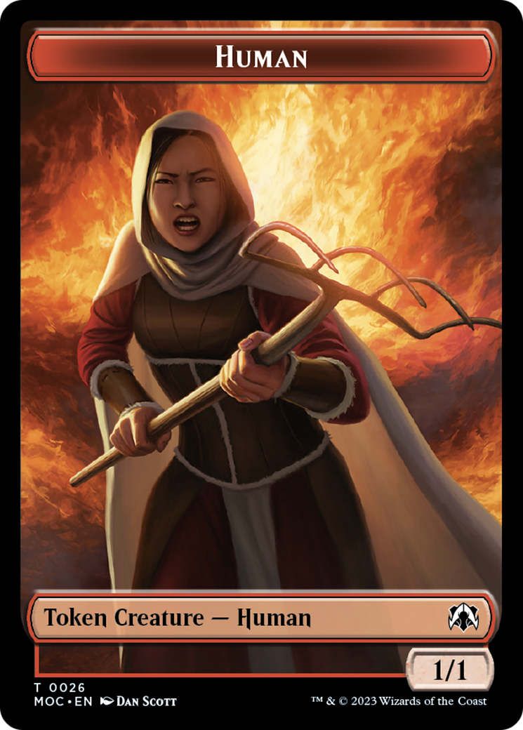 Tentacle // Human (26) Double-Sided Token [March of the Machine Commander Tokens] | Local Legends