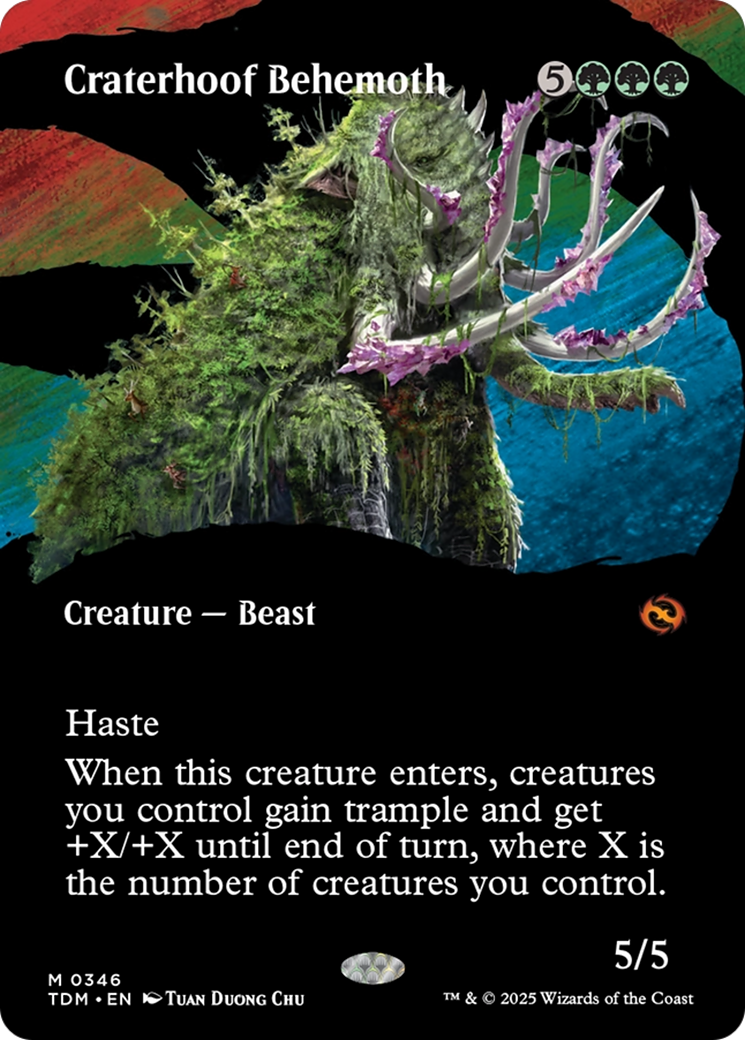 Craterhoof Behemoth (Borderless) [Tarkir: Dragonstorm] | Local Legends