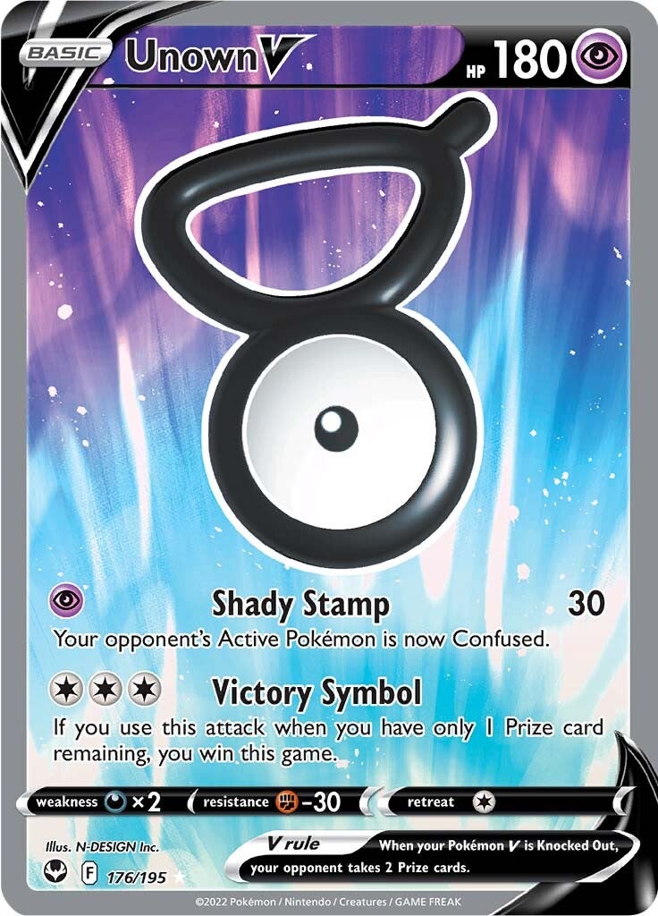 Unown V (176/195) [Sword & Shield: Silver Tempest] | Golgari Games