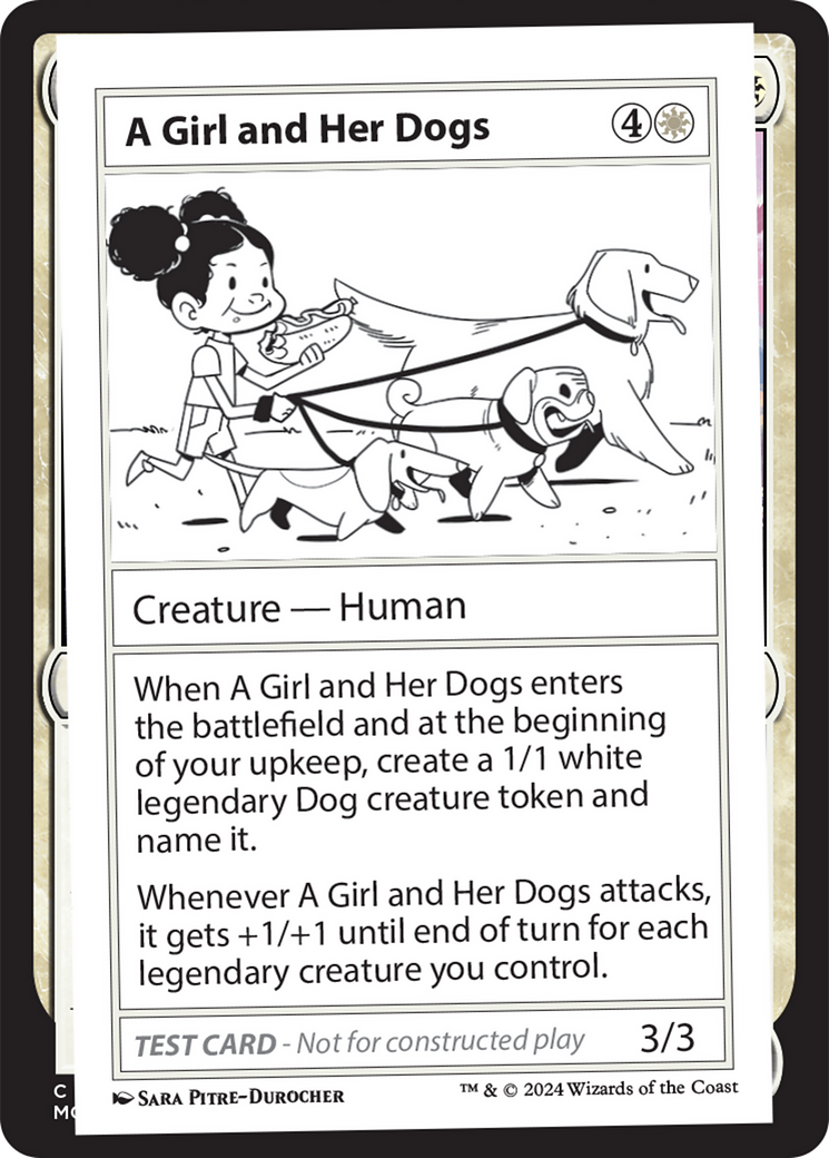 A Girl and Her Dogs [Mystery Booster 2 Playtest Cards] | Golgari Games