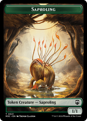 Garruk, Apex Predator Emblem // Saproling Double-Sided Token [Modern Horizons 3 Commander Tokens] | Local Legends