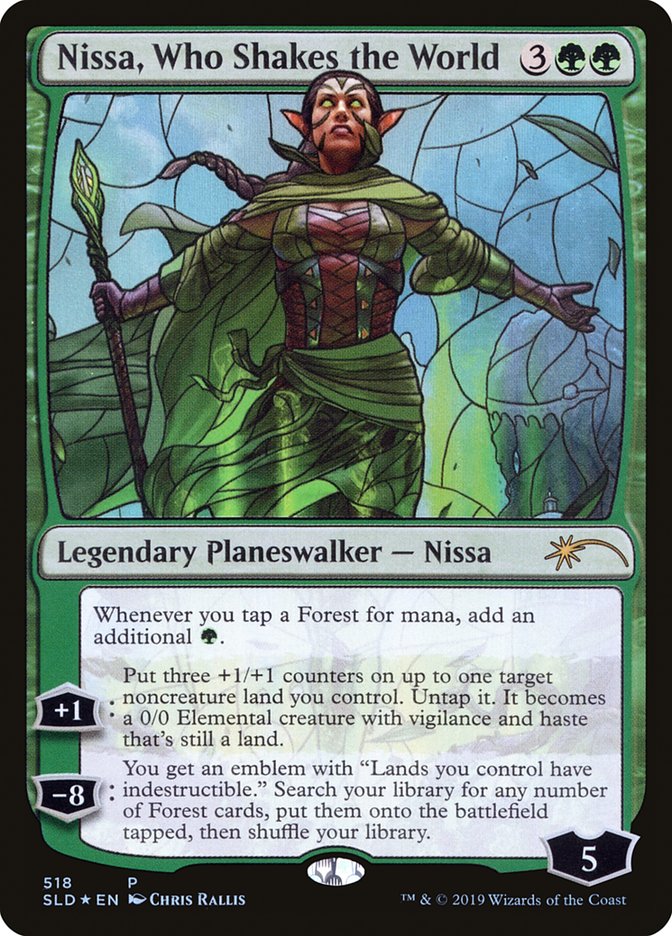 Nissa, Who Shakes the World (Stained Glass) [Secret Lair Drop Promos] | Golgari Games