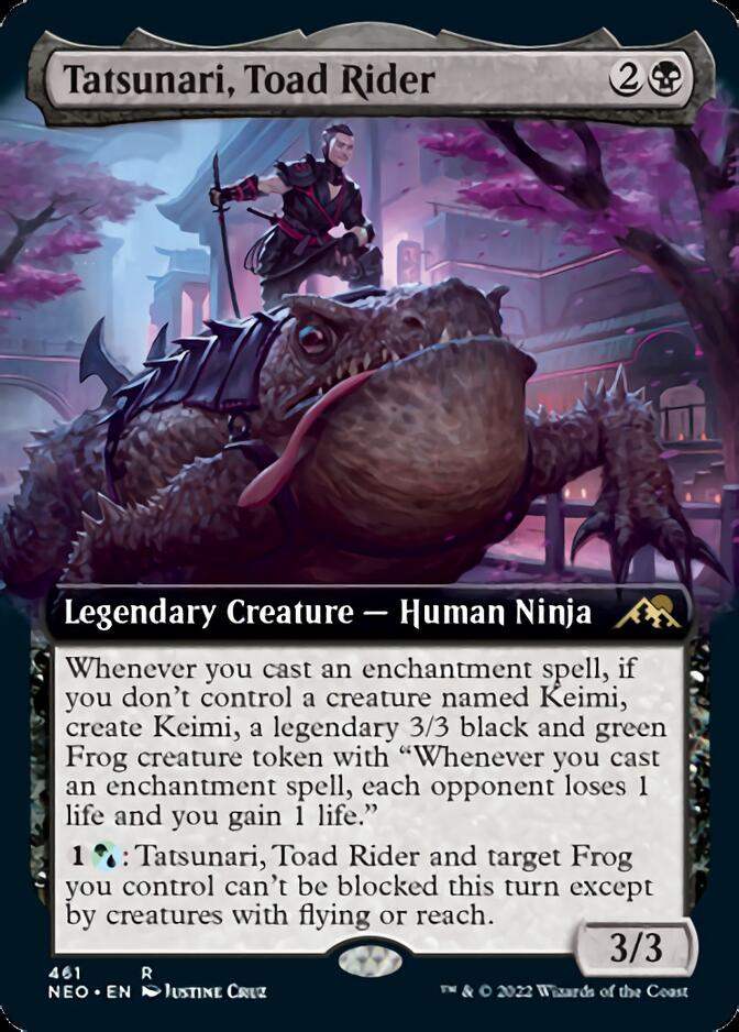 Tatsunari, Toad Rider (Extended Art) [Kamigawa: Neon Dynasty] | Golgari Games