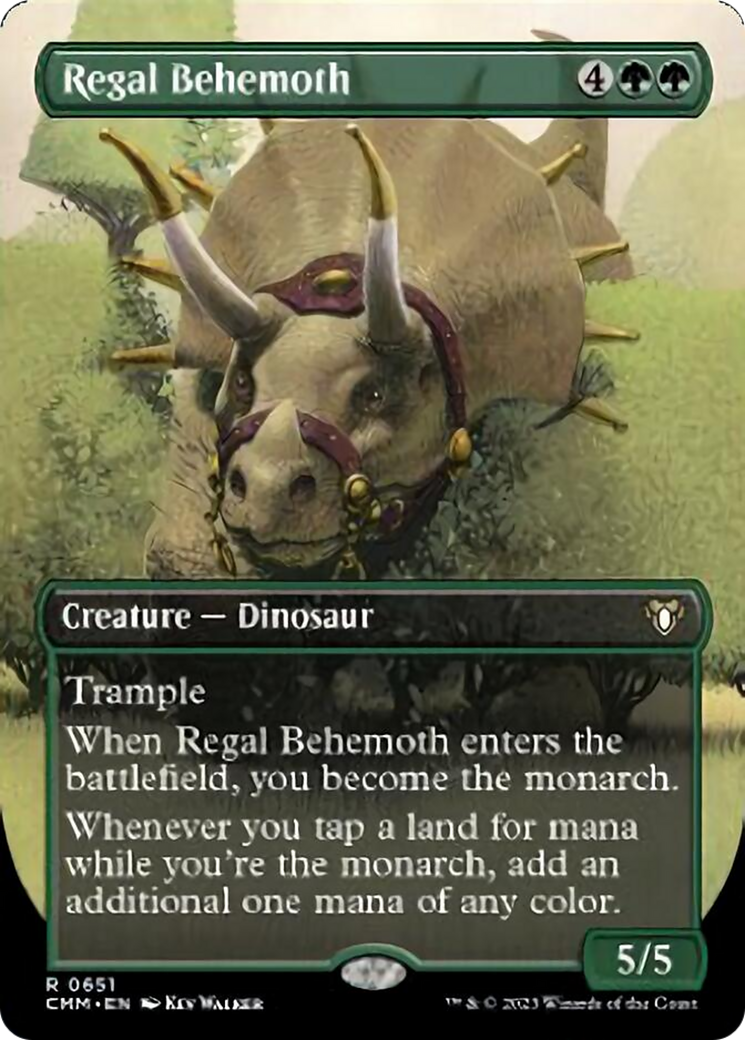 Regal Behemoth (Borderless Alternate Art) [Commander Masters] | Golgari Games