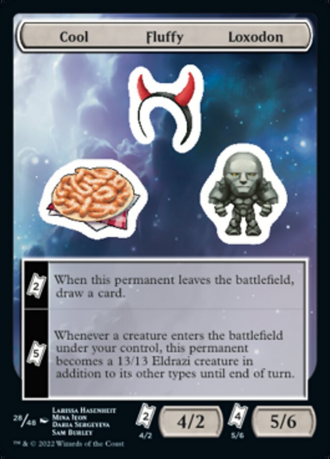 Cool Fluffy Loxodon [Unfinity Stickers] | Golgari Games