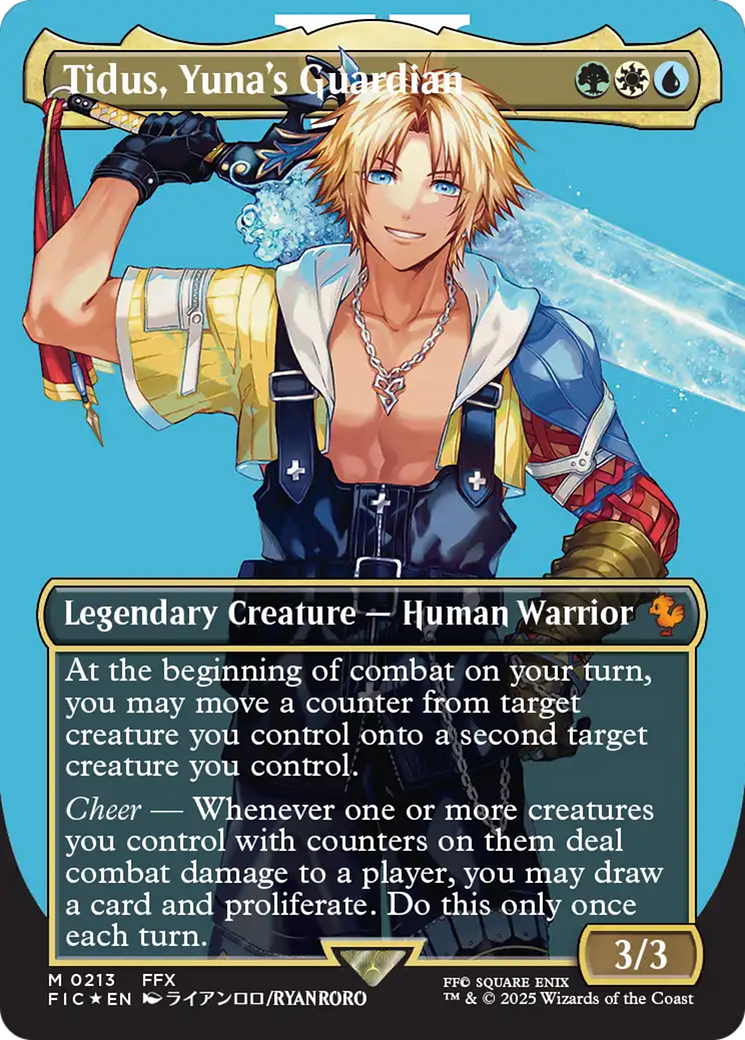 Tidus, Yuna's Guardian (Borderless) (Surge Foil) [FINAL FANTASY Commander] | Local Legends