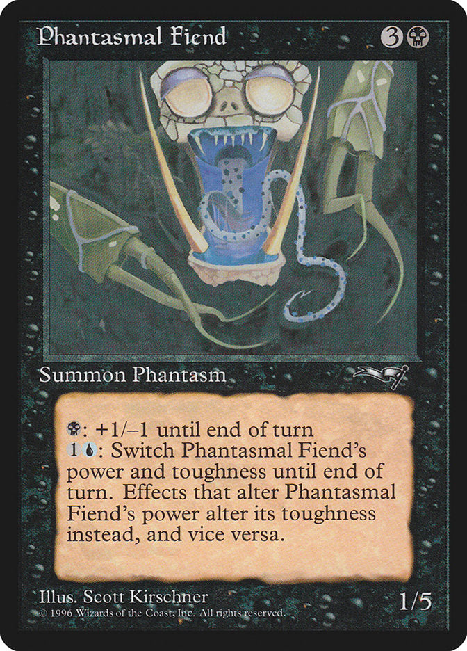 Phantasmal Fiend (Dark Green Background) [Alliances] | Local Legends