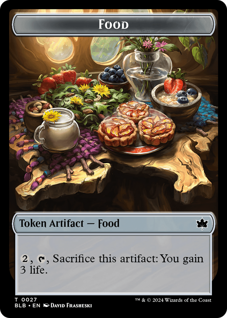 Squirrel // Food Double-Sided Token [Bloomburrow Tokens] | Golgari Games