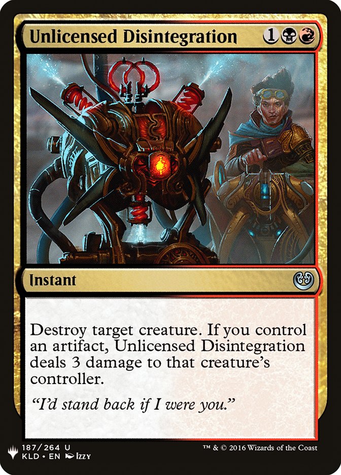 Unlicensed Disintegration [Mystery Booster] | Local Legends