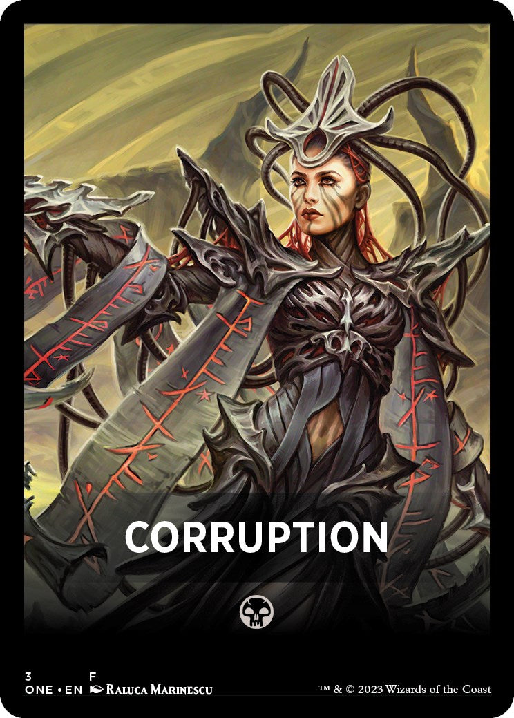 Corruption Theme Card [Phyrexia: All Will Be One Tokens] | Golgari Games