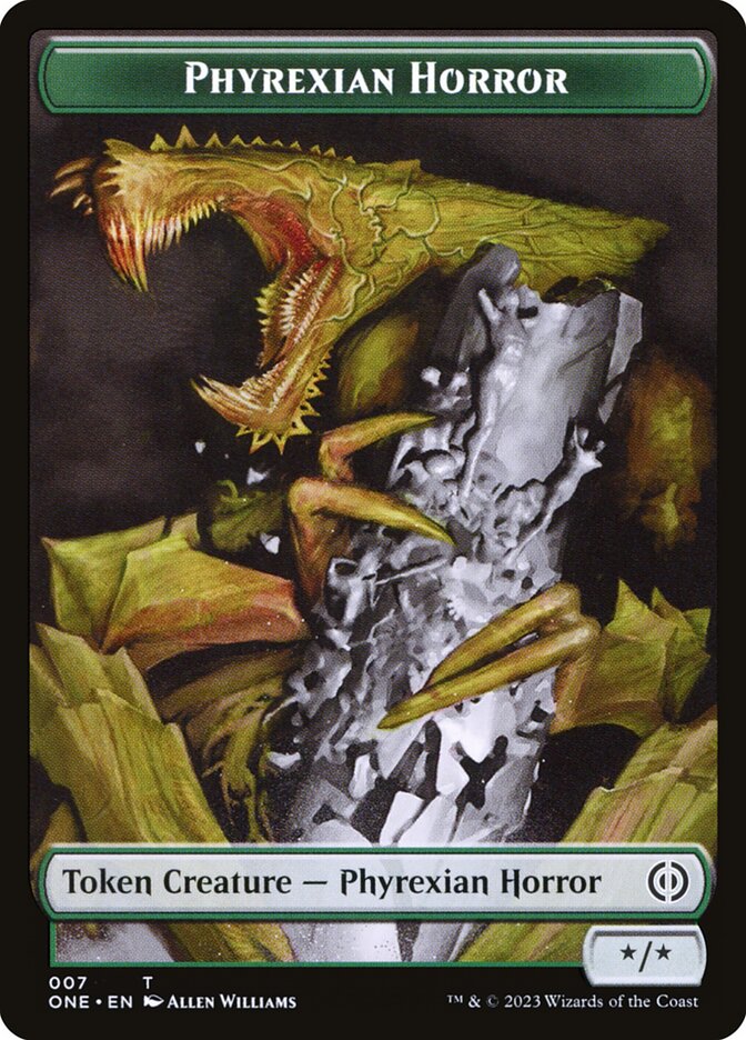 Phyrexian Goblin // Phyrexian Horror Double-Sided Token [Phyrexia: All Will Be One Tokens] | Golgari Games