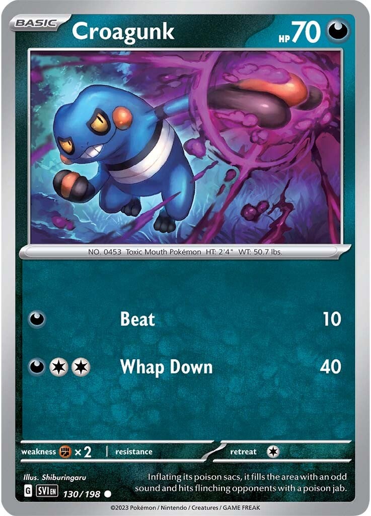 Croagunk (130/198) [Scarlet & Violet: Base Set] | Golgari Games