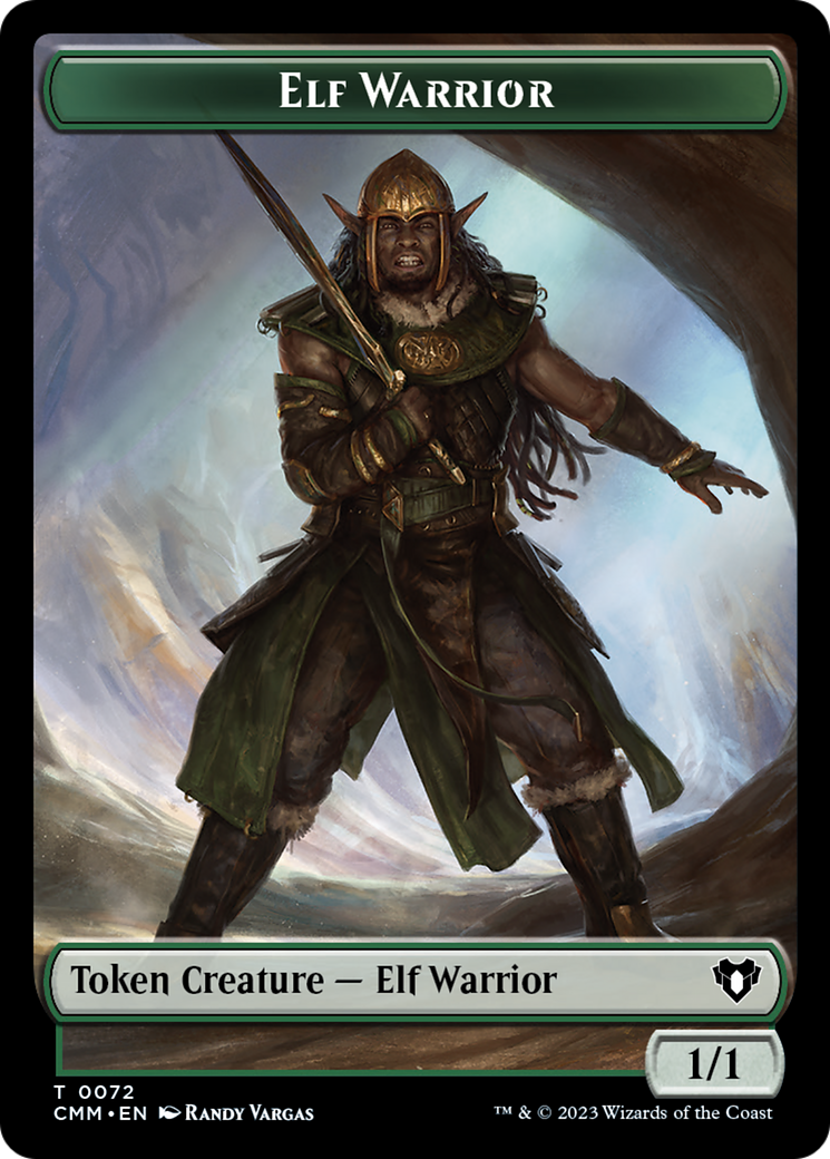 Elf Warrior // Cleric Double-Sided Token [Commander Masters Tokens] | Local Legends