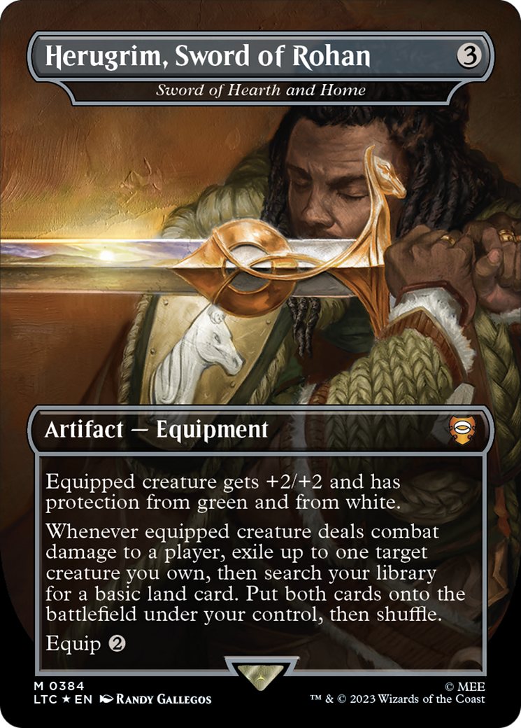 Herugrim, Sword of Rohan - Sword of Hearth and Home (Surge Foil Realms and Relics) [The Lord of the Rings: Tales of Middle-Earth Commander] | Local Legends