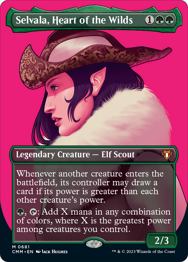 Selvala, Heart of the Wilds (Borderless Profile) [Commander Masters] | Golgari Games