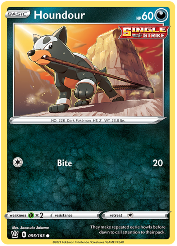 Houndour (095/163) [Sword & Shield: Battle Styles] | Golgari Games