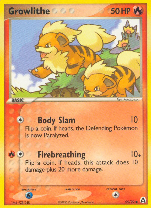 Growlithe (55/92) [EX: Legend Maker] | Local Legends