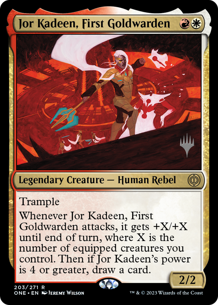 Jor Kadeen, First Goldwarden (Promo Pack) [Phyrexia: All Will Be One Promos] | Local Legends