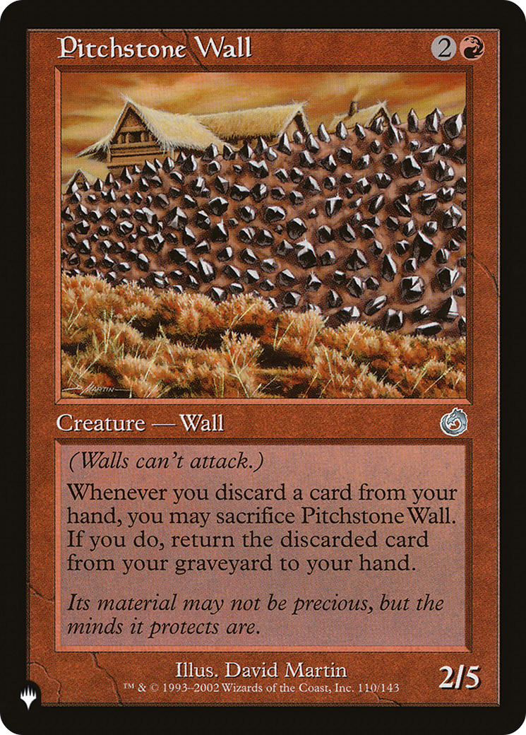 Pitchstone Wall [The List] | Local Legends