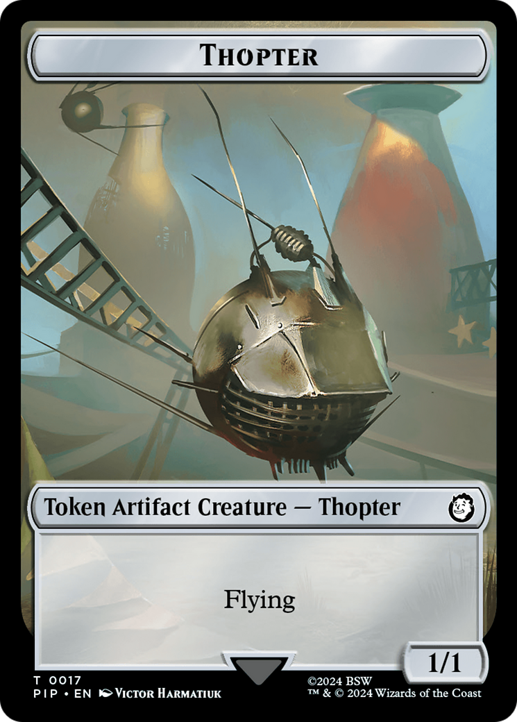 Treasure (0018) // Thopter Double-Sided Token [Fallout Tokens] | Local Legends
