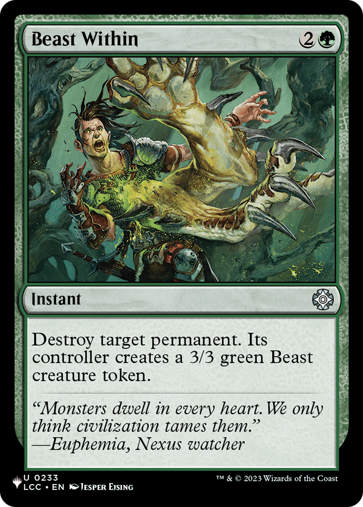 Beast Within (LCC) [The List] | Local Legends
