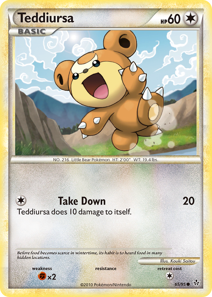 Teddiursa (65/95) [HeartGold & SoulSilver: Unleashed] | Golgari Games