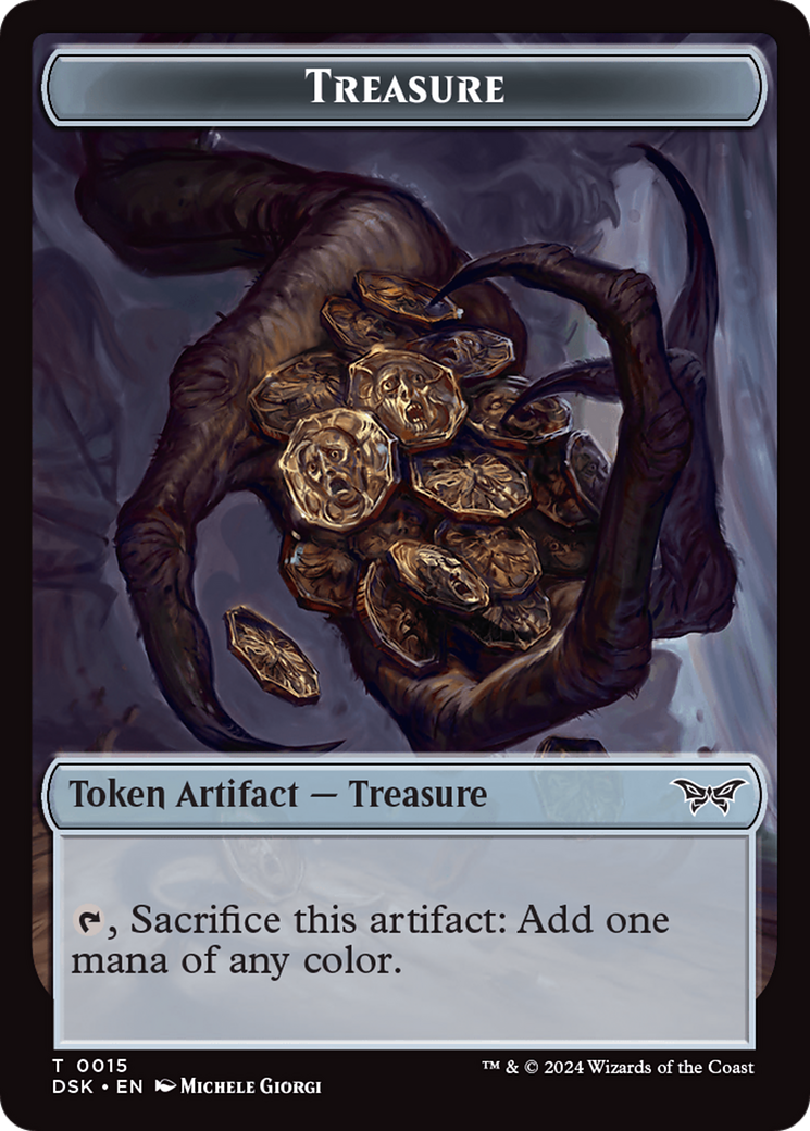 Treasure // Copy Double-Sided Token [Duskmourn: House of Horror Tokens] | Golgari Games