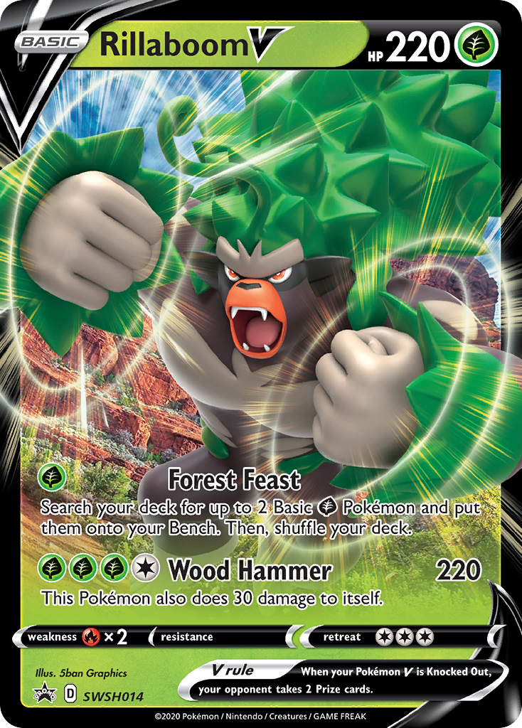 Rillaboom V (SWSH014) (Jumbo Card) [Sword & Shield: Black Star Promos] | Local Legends