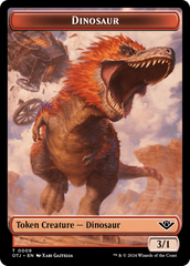 Mercenary // Dinosaur Double-Sided Token [Outlaws of Thunder Junction Tokens] | Golgari Games