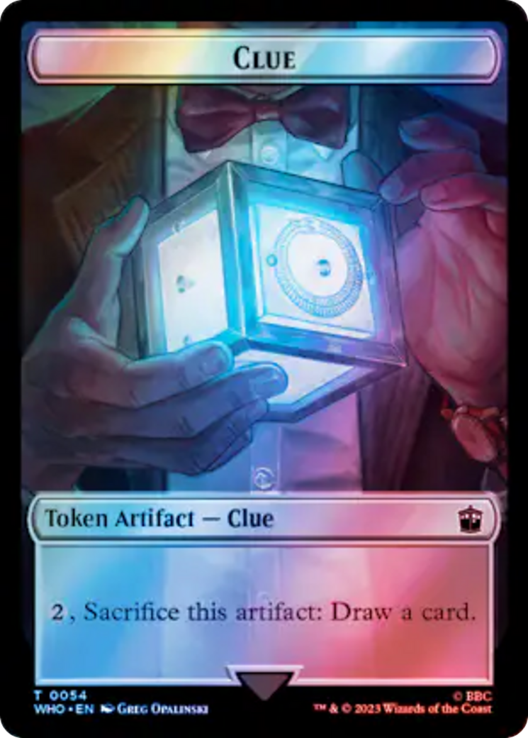 Alien Angel // Clue (0053) Double-Sided Token (Surge Foil) [Doctor Who Tokens] | Local Legends