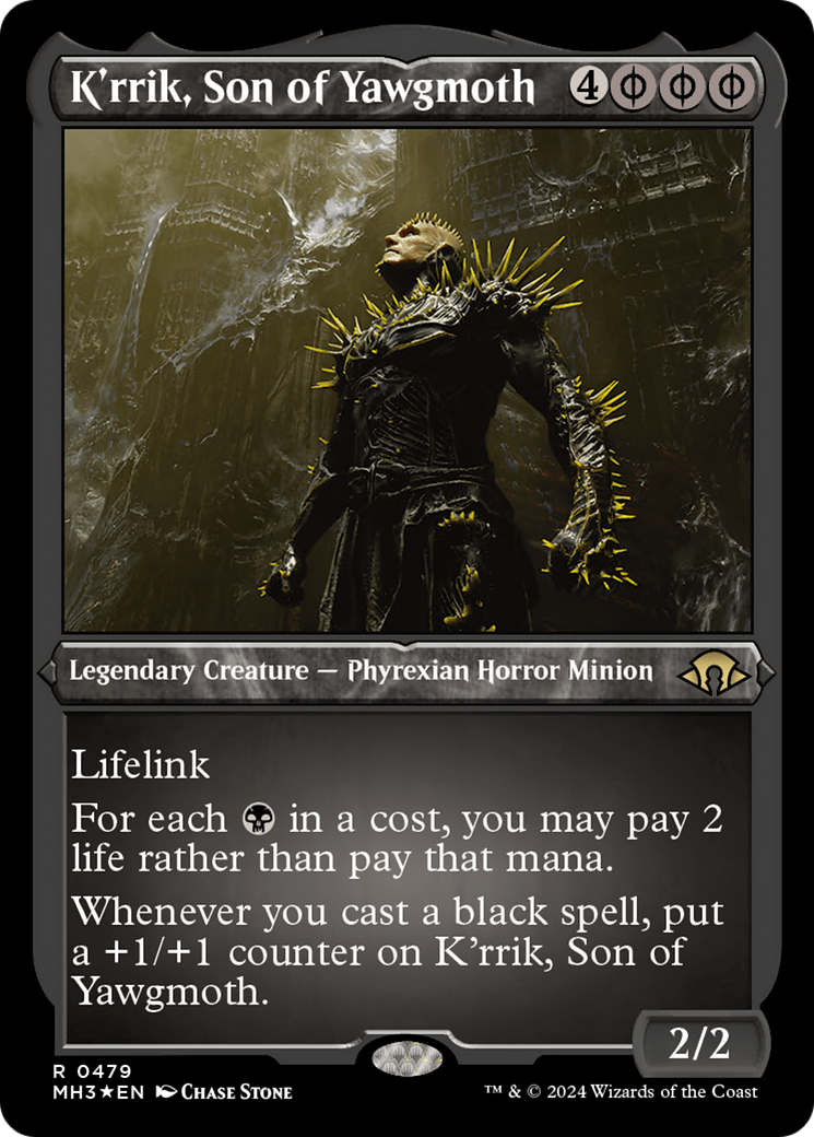 K'rrik, Son of Yawgmoth (Foil Etched) [Modern Horizons 3] | Golgari Games