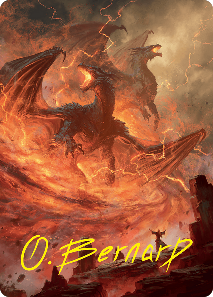 Rite of the Dragoncaller Art Card (38/54) (Gold-Stamped Signature) [Foundations Art Series] | Local Legends