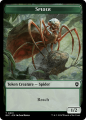 Spider // Blood Double-Sided Token [Bloomburrow Commander Tokens] | Local Legends