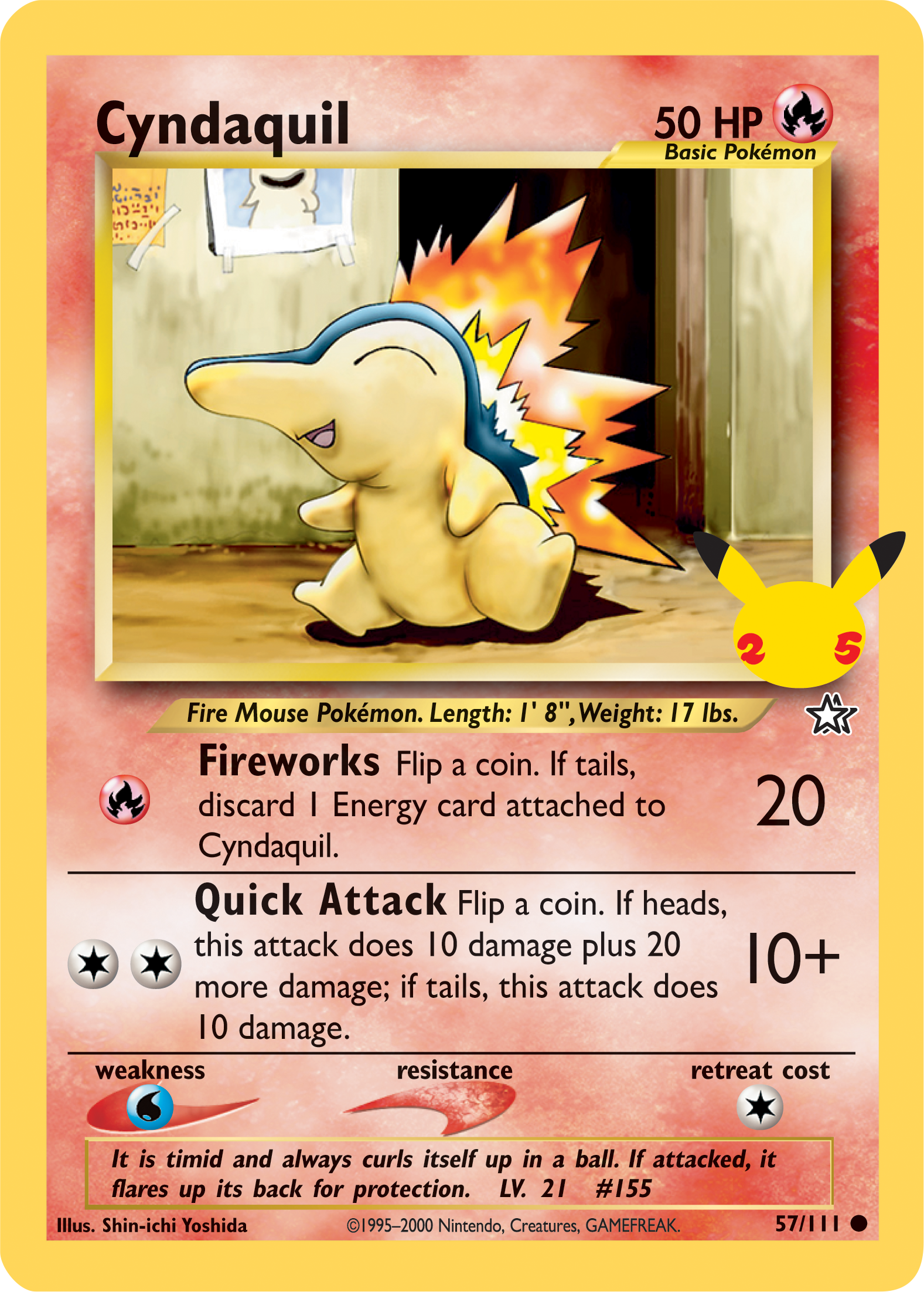 Cyndaquil (57/111) (Jumbo Card) [First Partner Pack] | Golgari Games