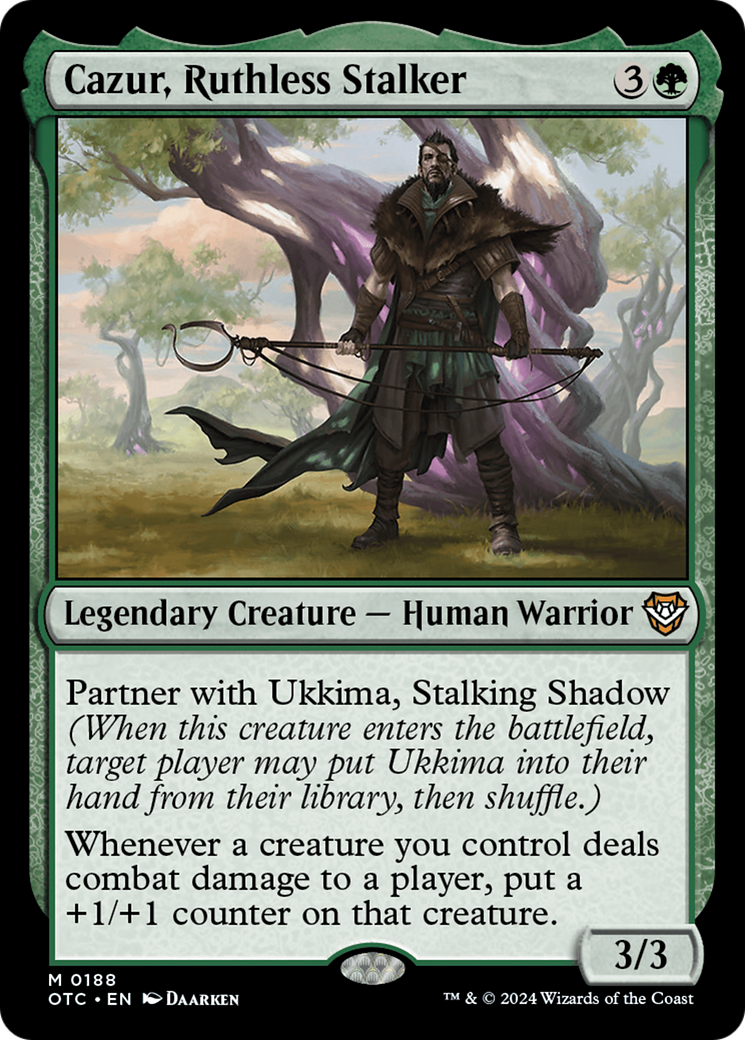 Cazur, Ruthless Stalker [Outlaws of Thunder Junction Commander] | Local Legends