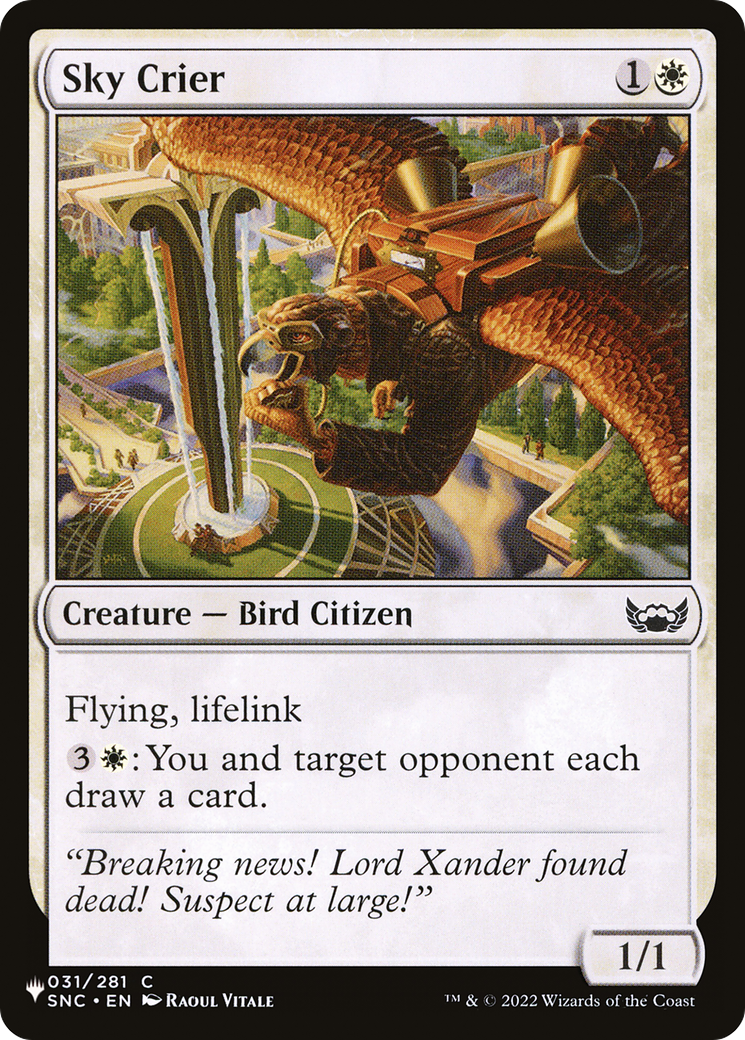 Sky Crier [The List] | Local Legends